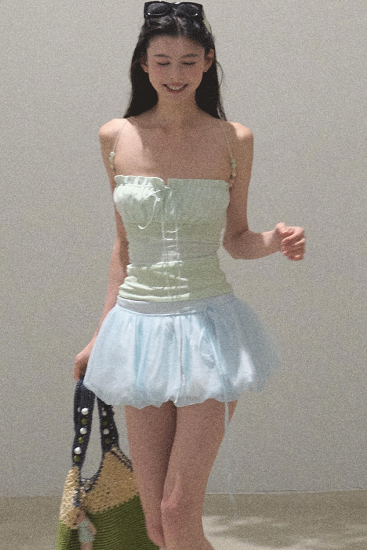 Floral Peplum Culottes Skirt Set