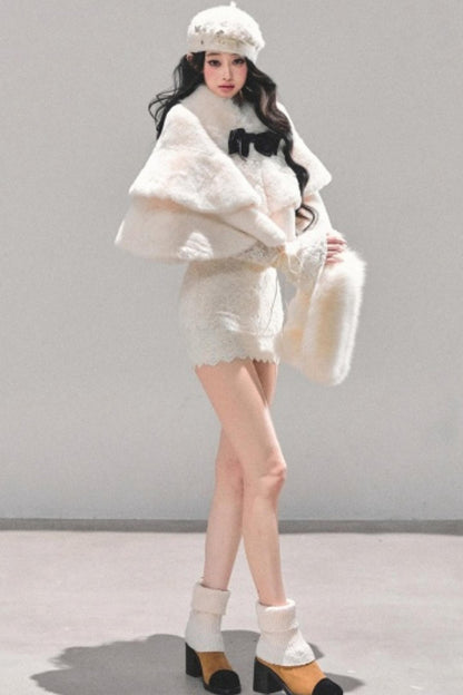 French Winter Cape Coat