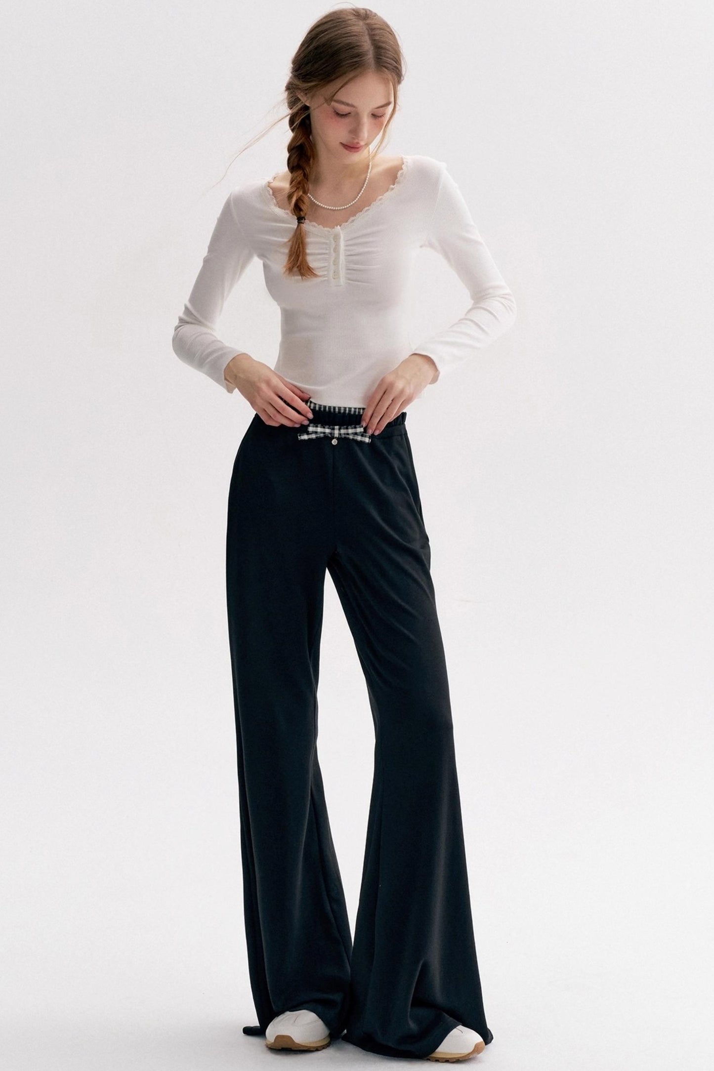 Romantic Cotton Bootcut Slacks