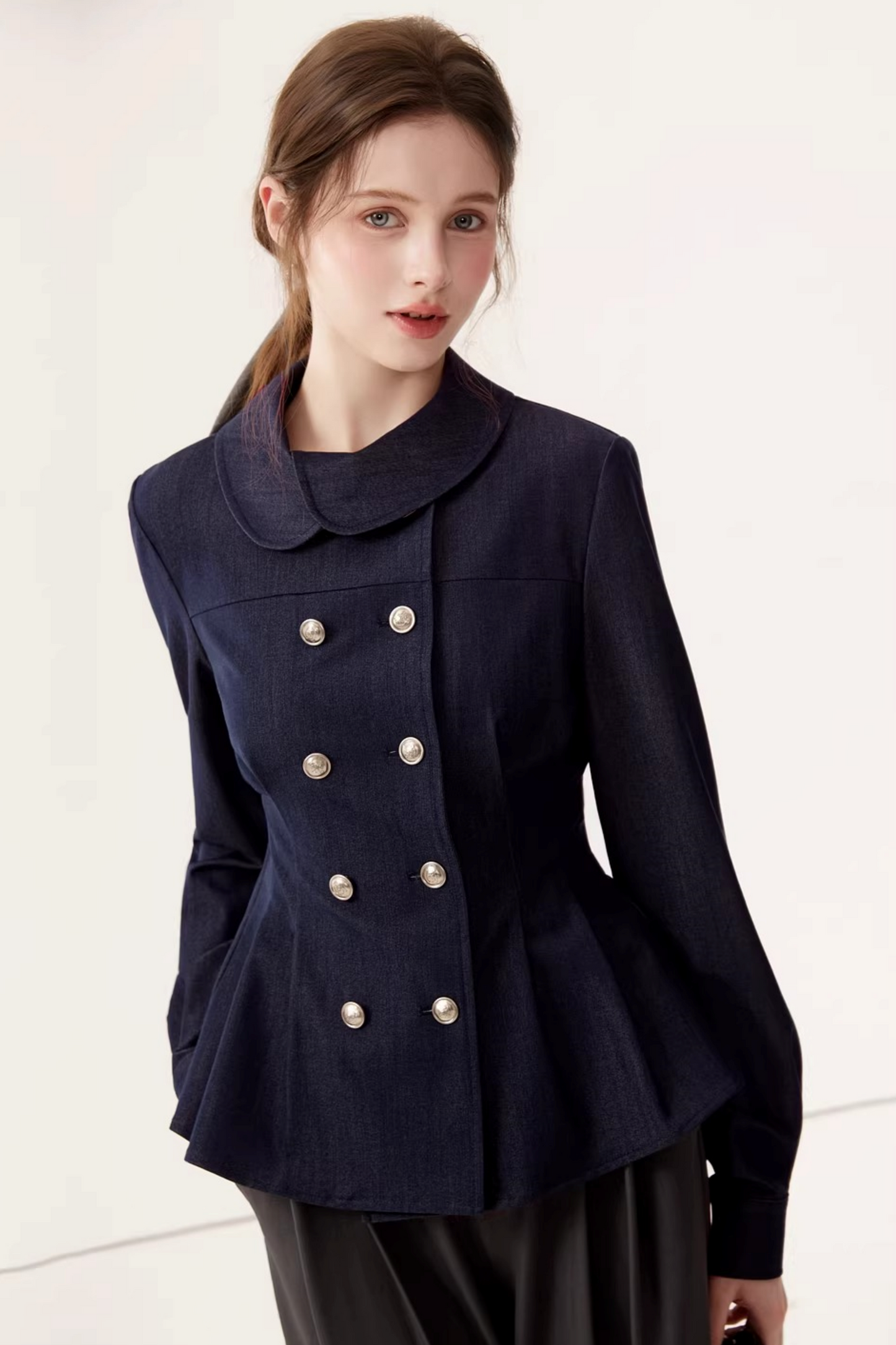 Vintage Faux Denim Blouse