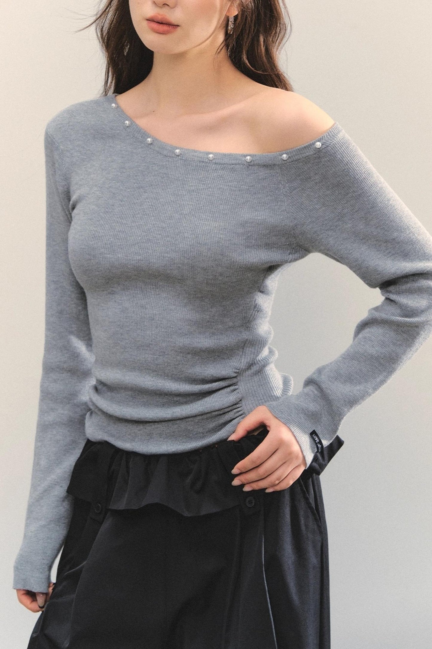 Asymmetrical Knit Base Layer Top