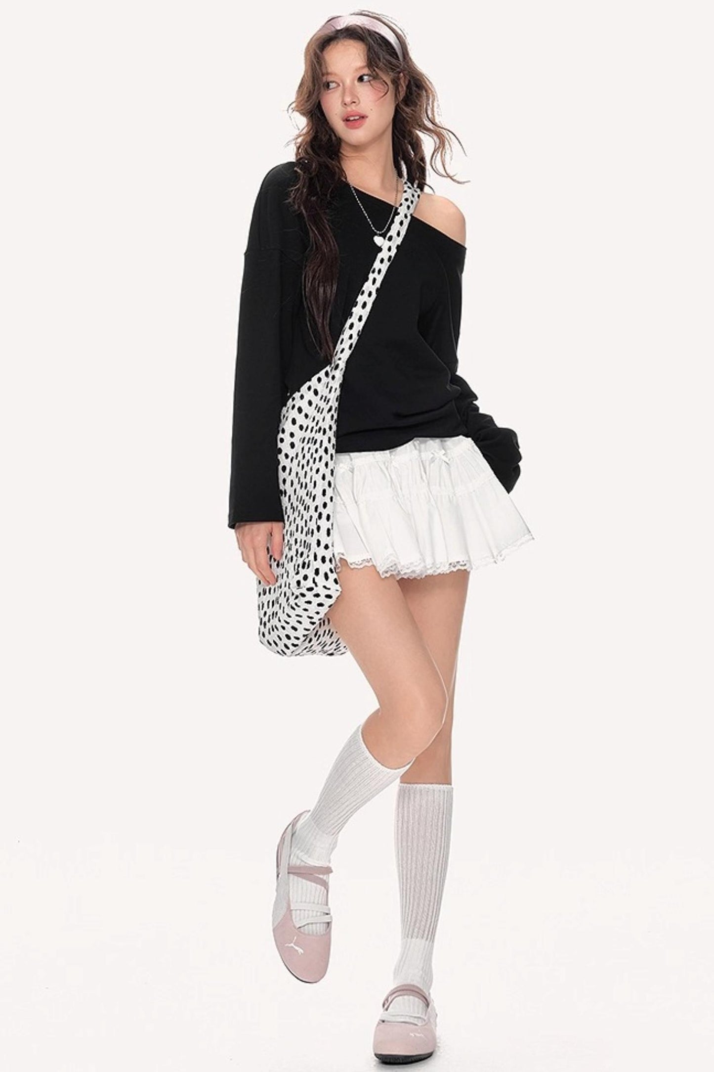 Lazy Shoulder Sweatshirt Set