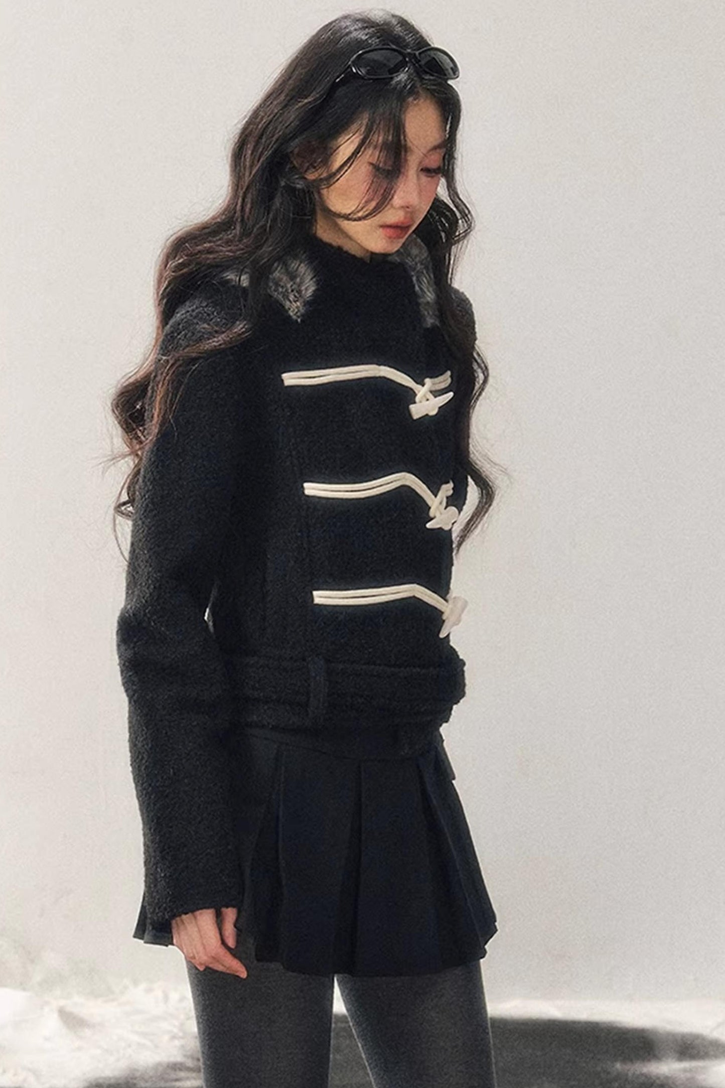 French Woolen Hooded Coat