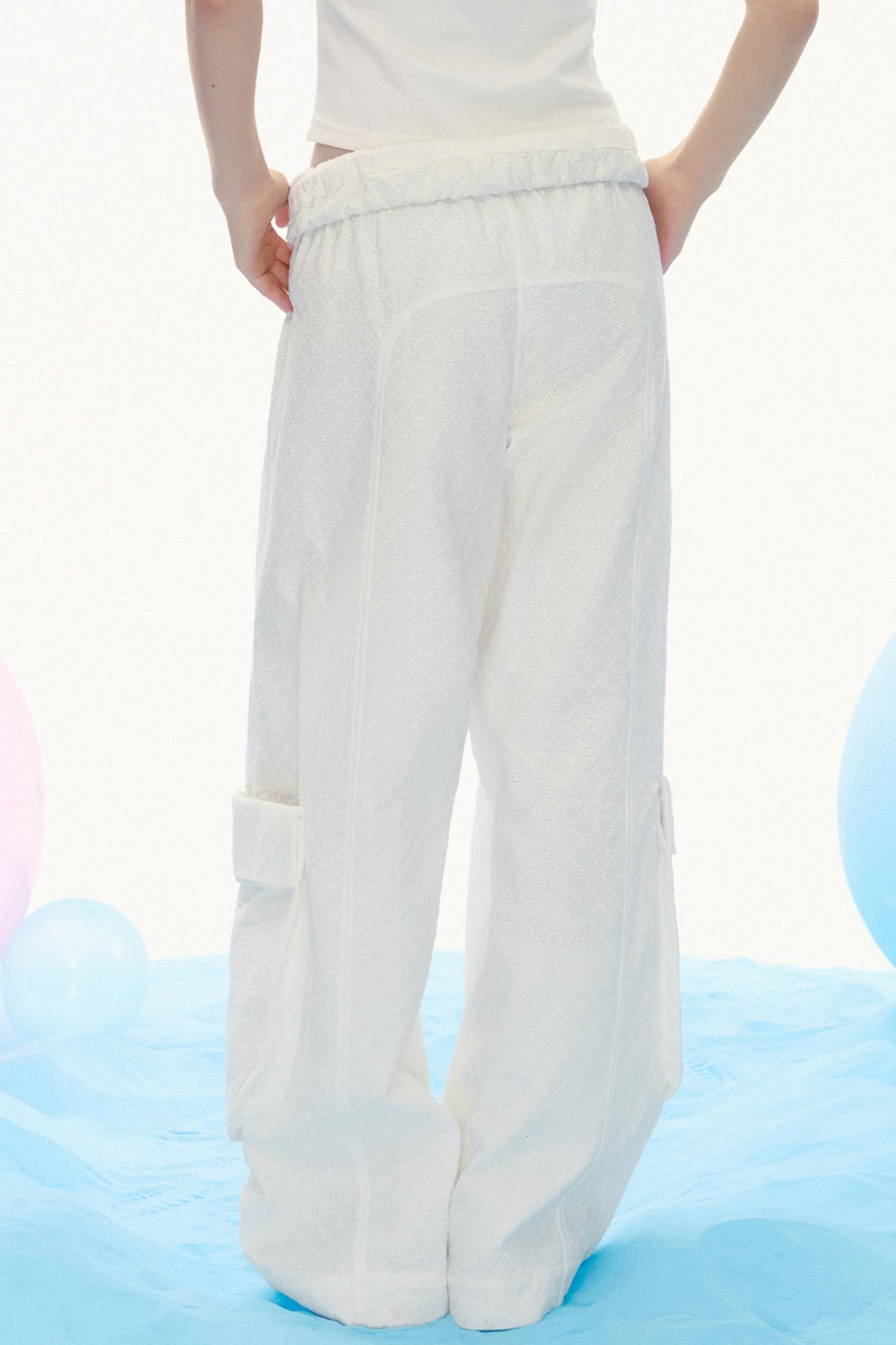 Retro Straight-Leg Mopping Cargo Pants