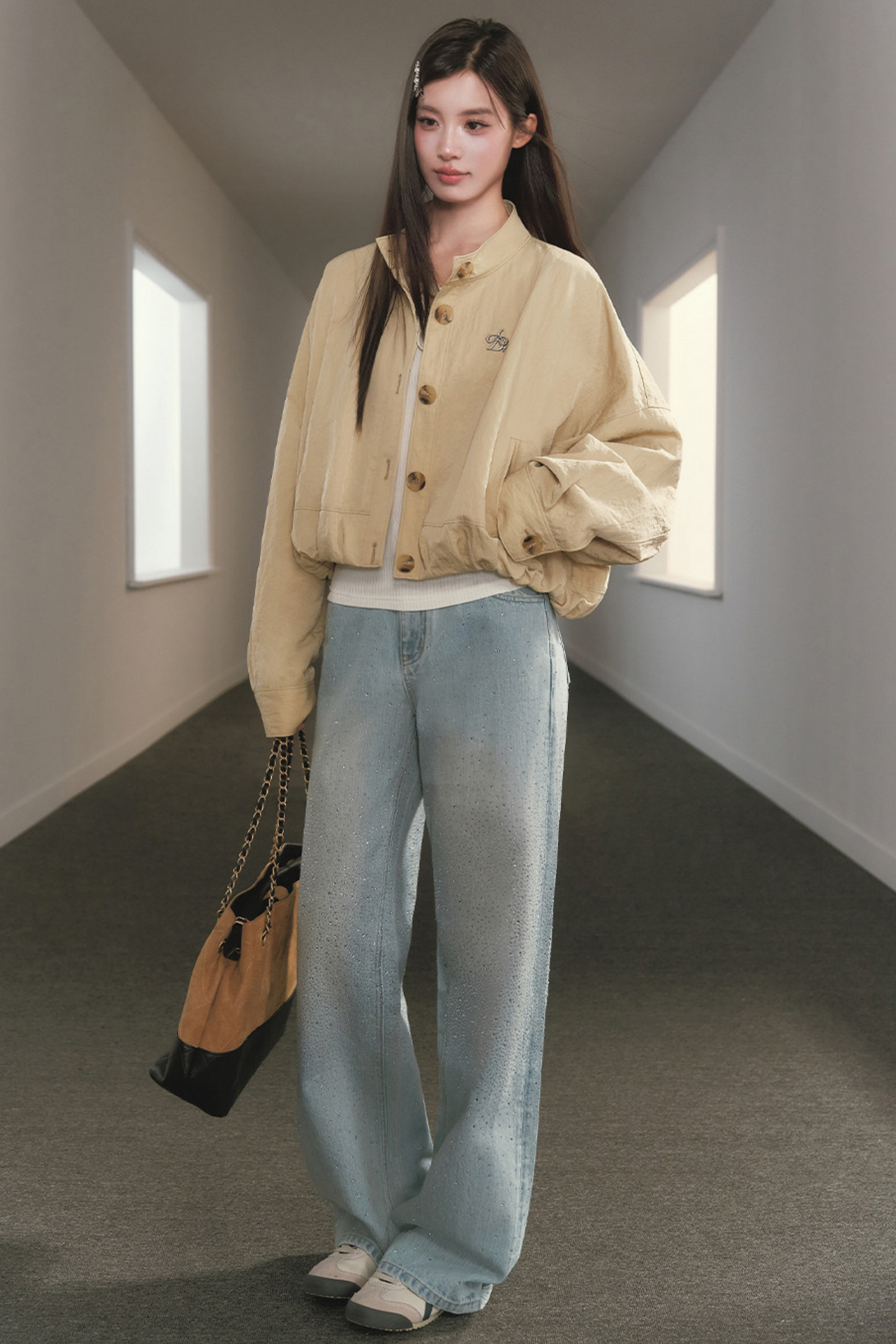 Floral Retro Windbreaker Jacket