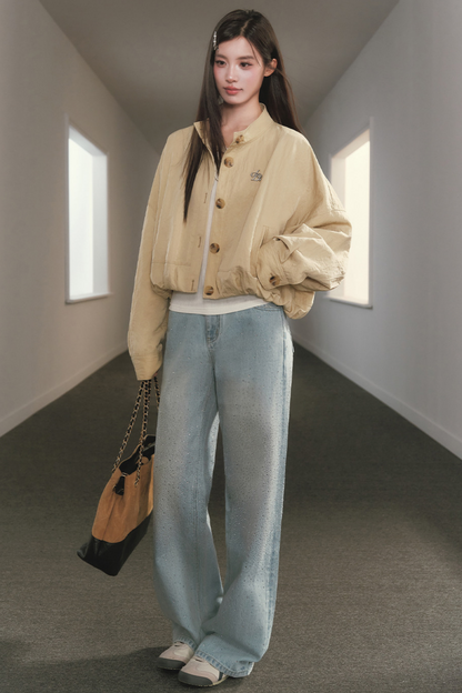 Floral Retro Windbreaker Jacket