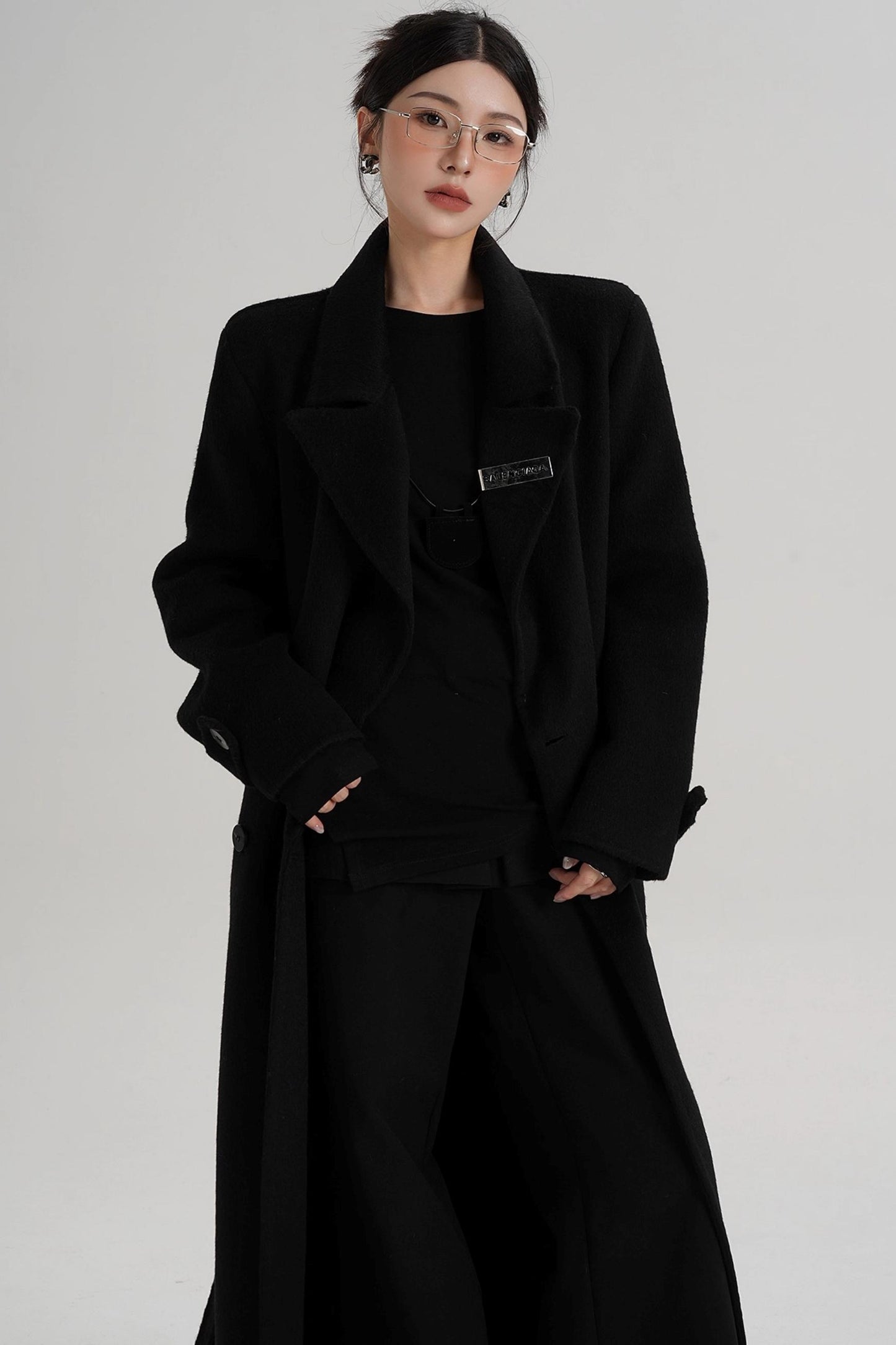 Temperament Long Wool Coat