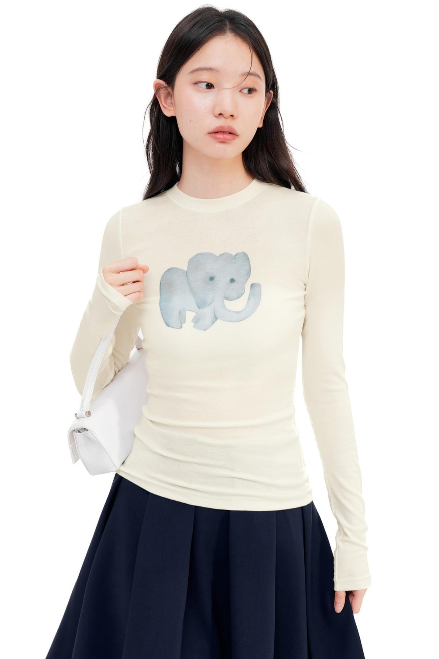 Round Neck Straight Shoulder Top