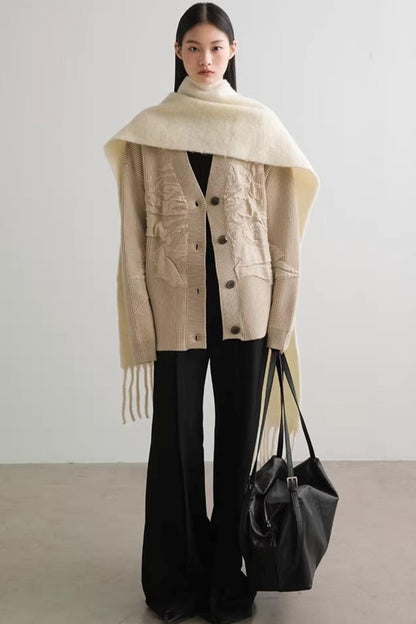 Virtual Illusion Jacquard Cardigan