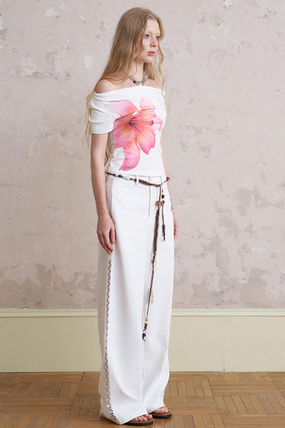 Summer Lace-Up Casual Pants