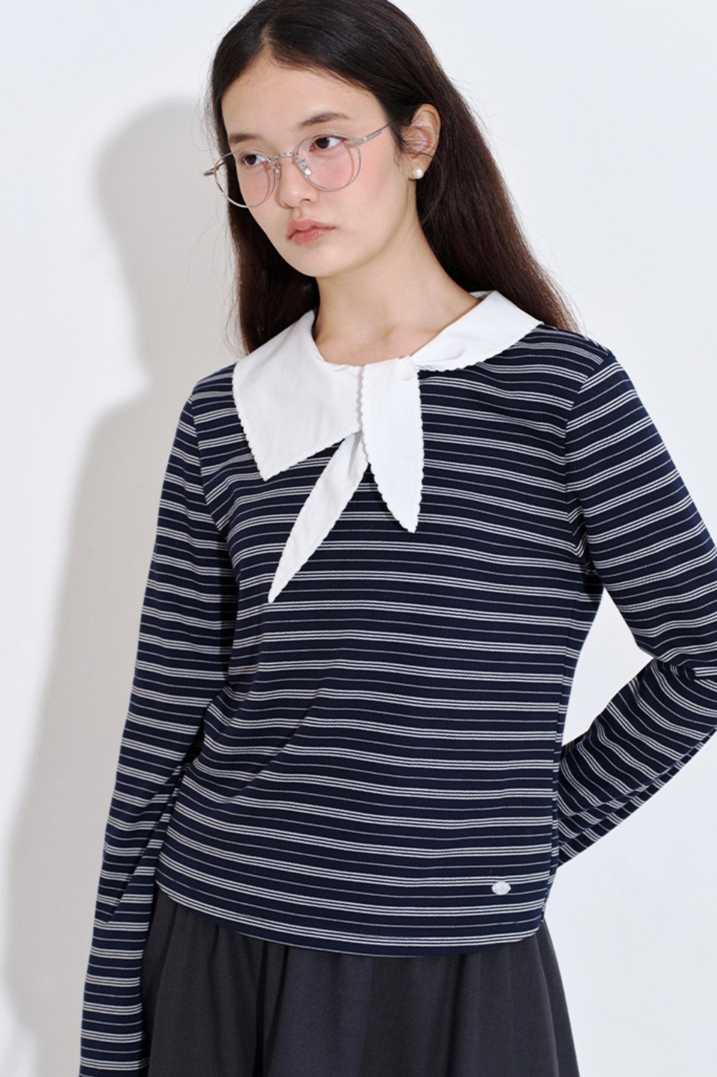 Playful Rabbit Ear Collar T-Shirt