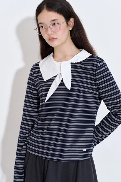 Playful Rabbit Ear Collar T-Shirt