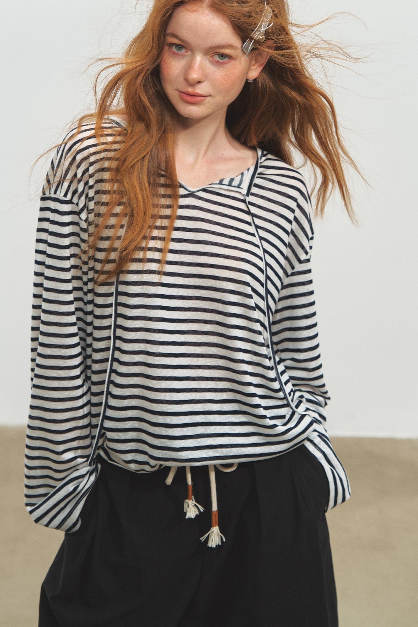 Sunshine Stripes Long Sleeve Smock