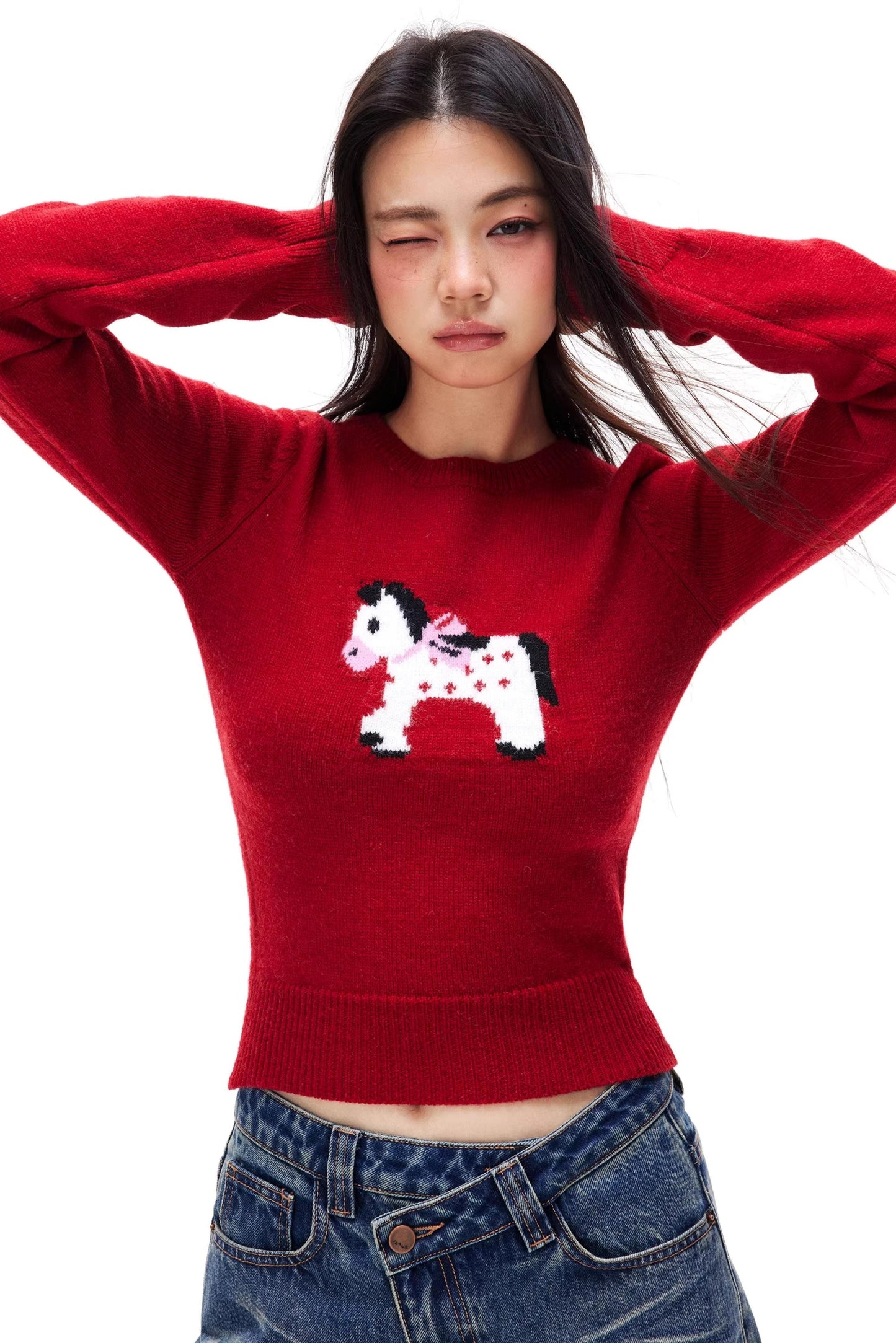 Little Horse Jacquard Sweater