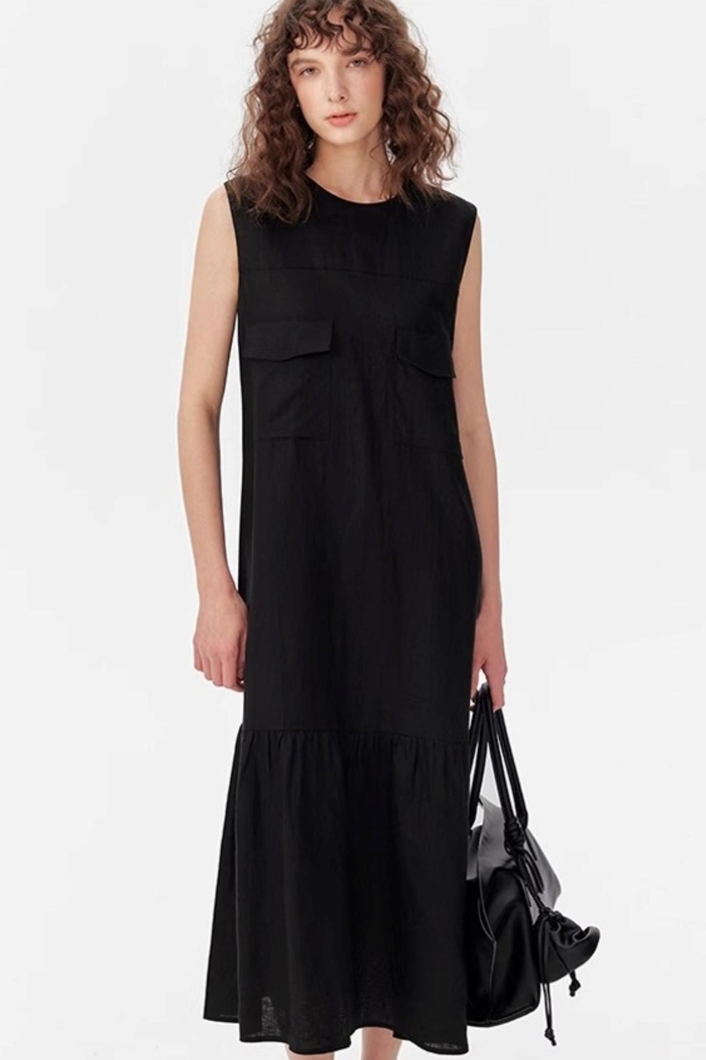 Flare Hem Maxi Dress