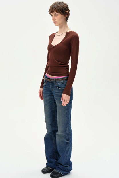 Glass Neck Knitted Base Top