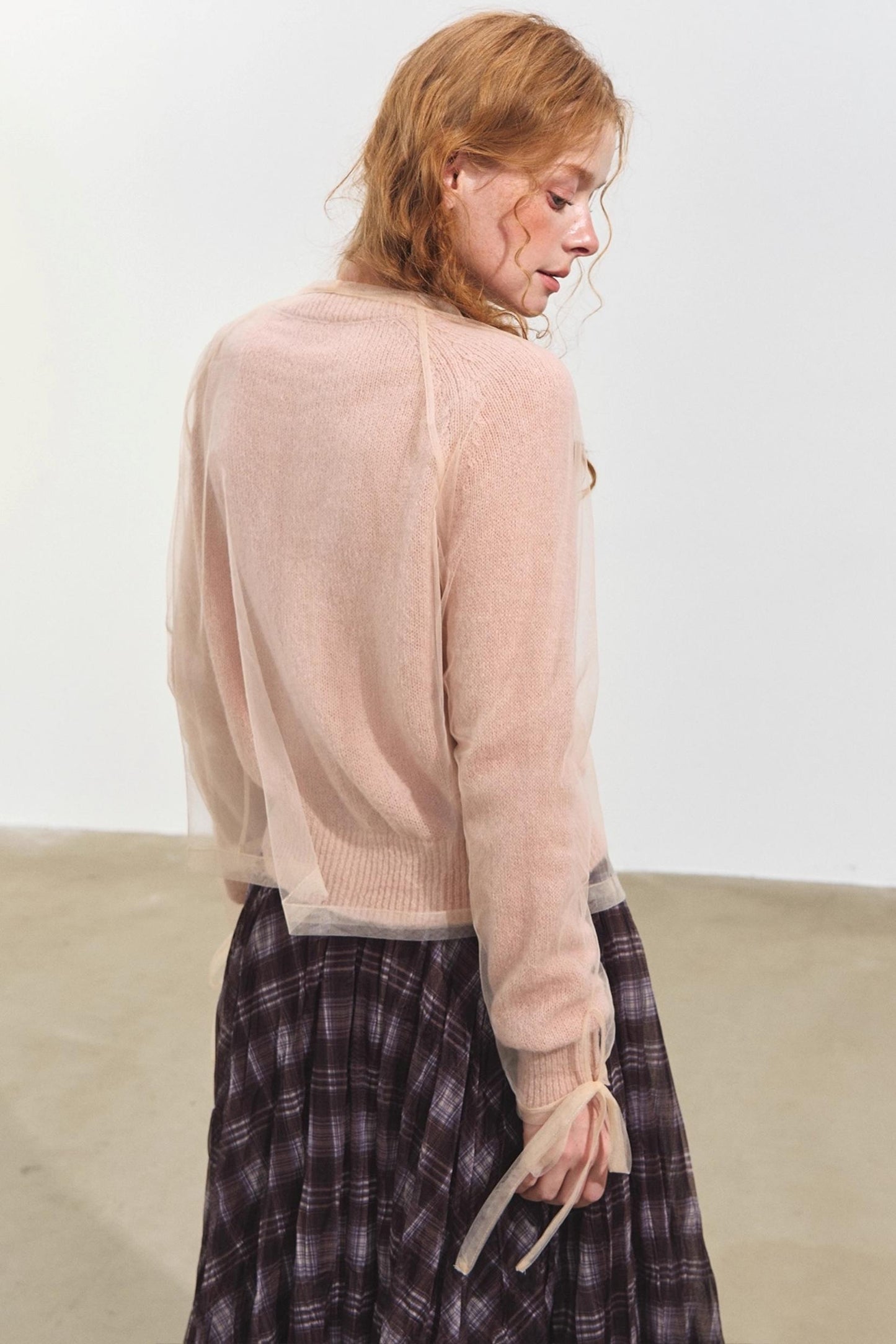 Mesh Sweater Cardigan