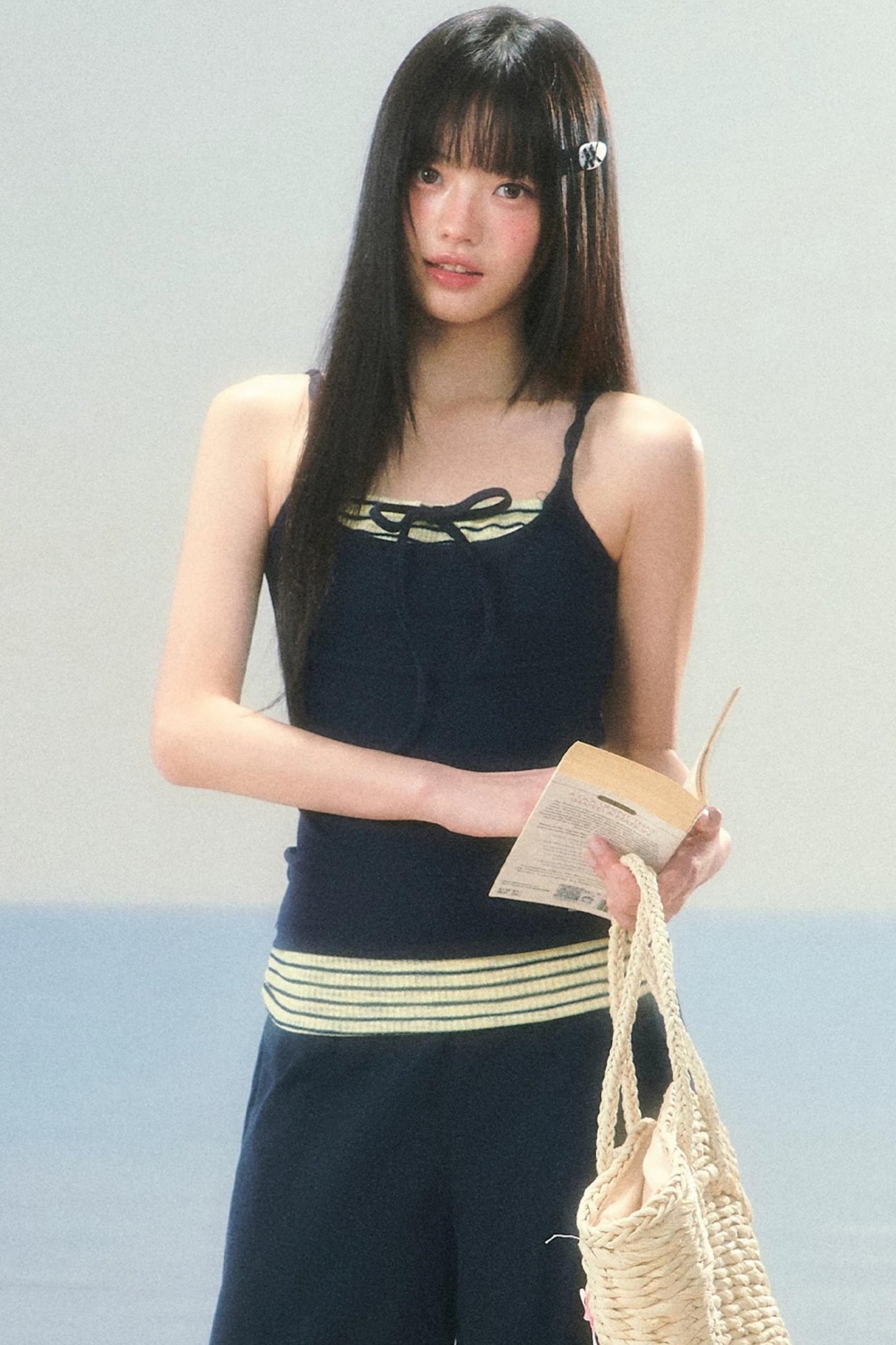 Striped Color-Blocked Camisole Top Set-Up