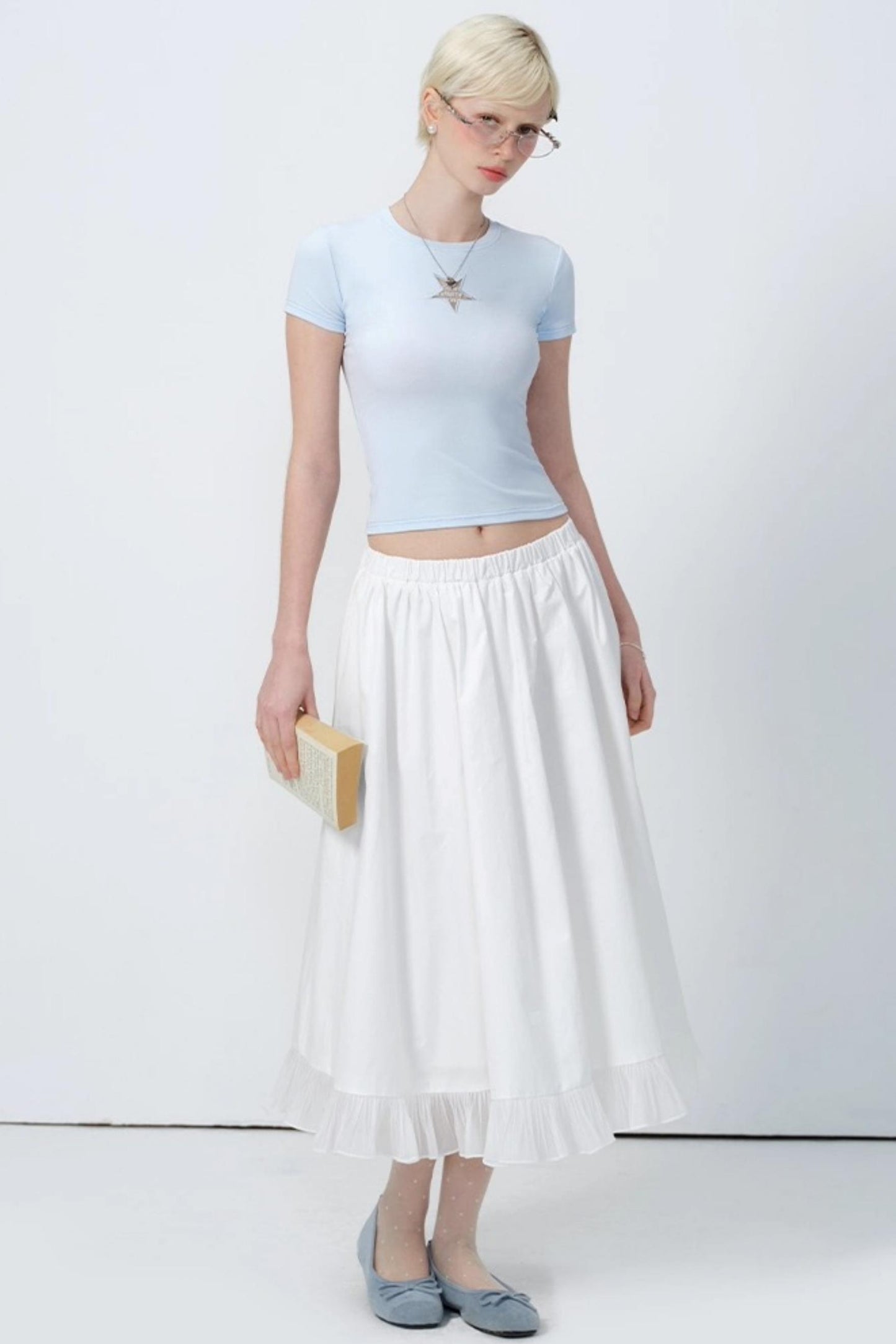 High-Waist A-Line Skirt