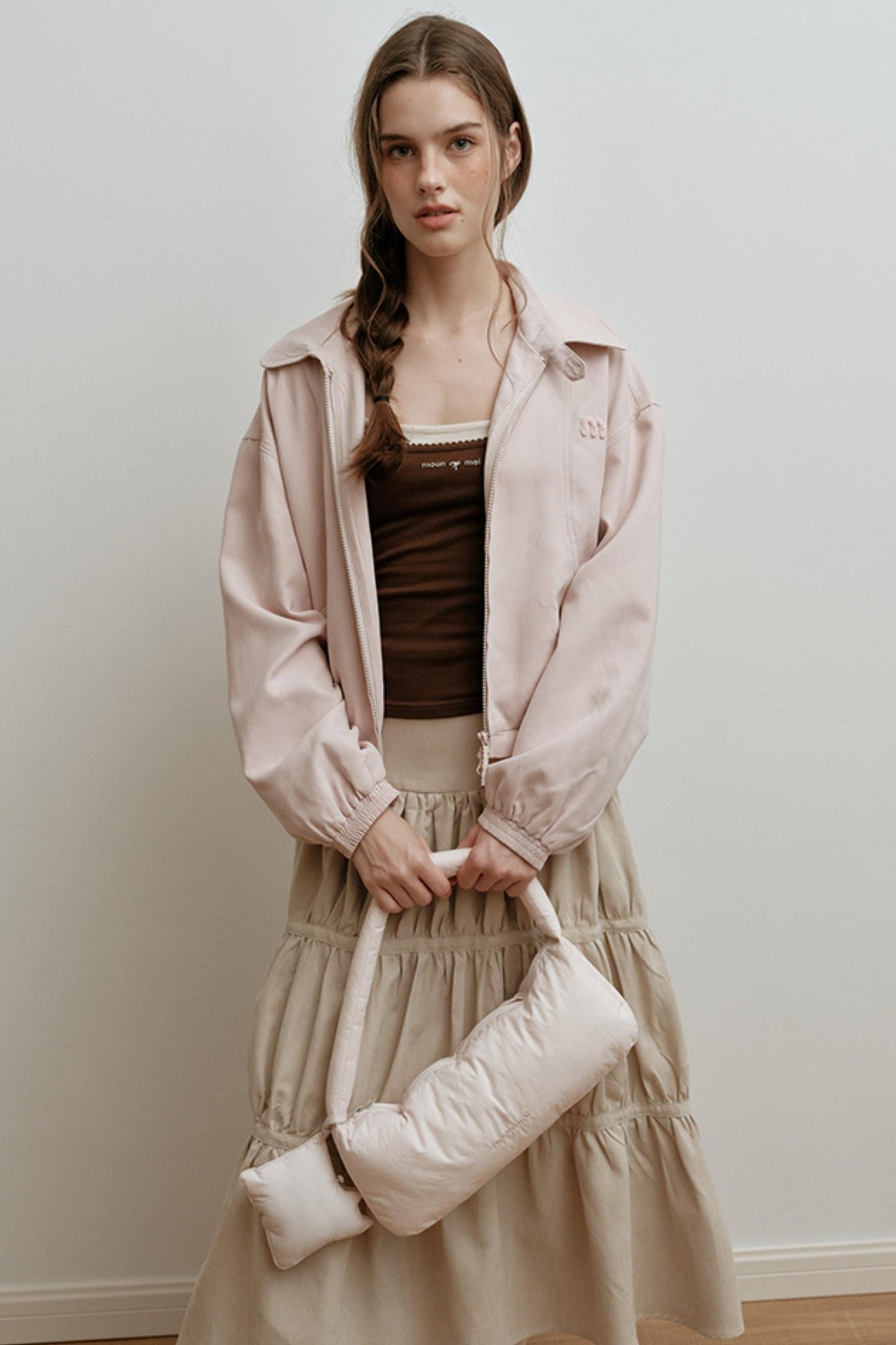 Faux Suede Embroidery Jacket