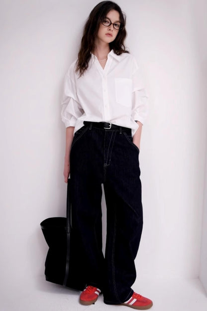 Chic V-Neck Cropped Summer Shirt