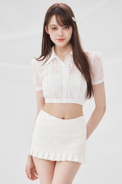 Chic Chiffon Gold Top