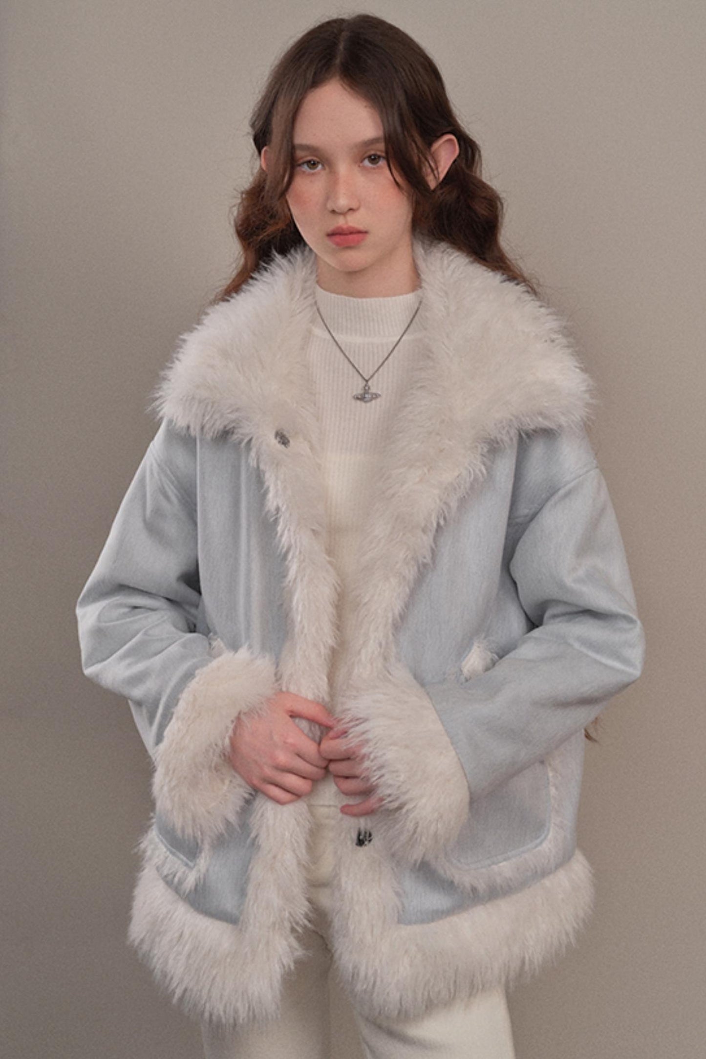 WINTER THICKENED FUR COTTON JACKET