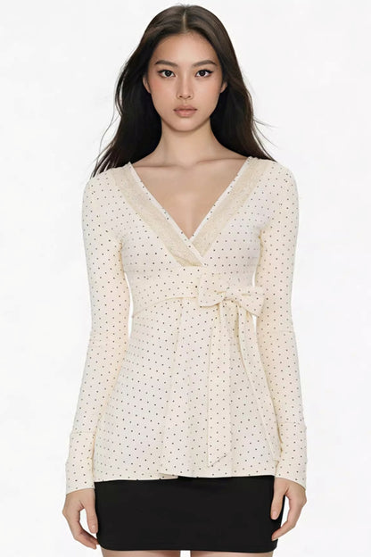 Retro Lace Bow T-Shirt