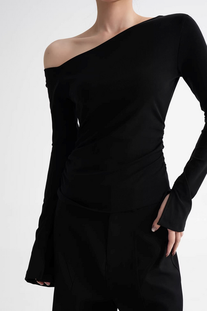 Tencel Asymmetrical Flared Top