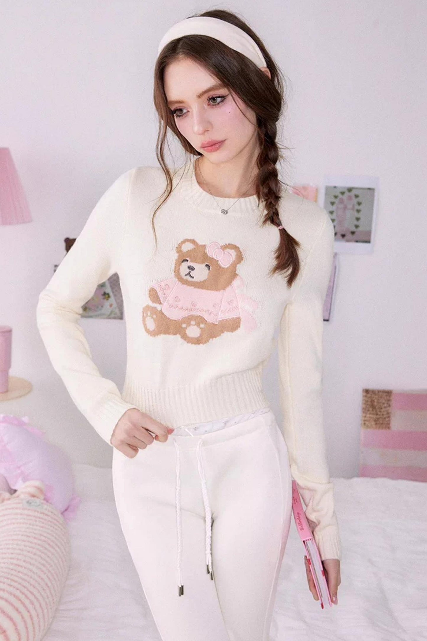 Little Bear Round Neck Sweater