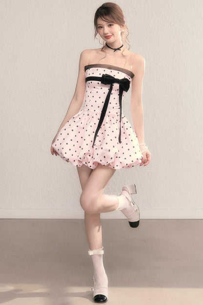 Moonlight Polka Dot Princess Puffy Dress