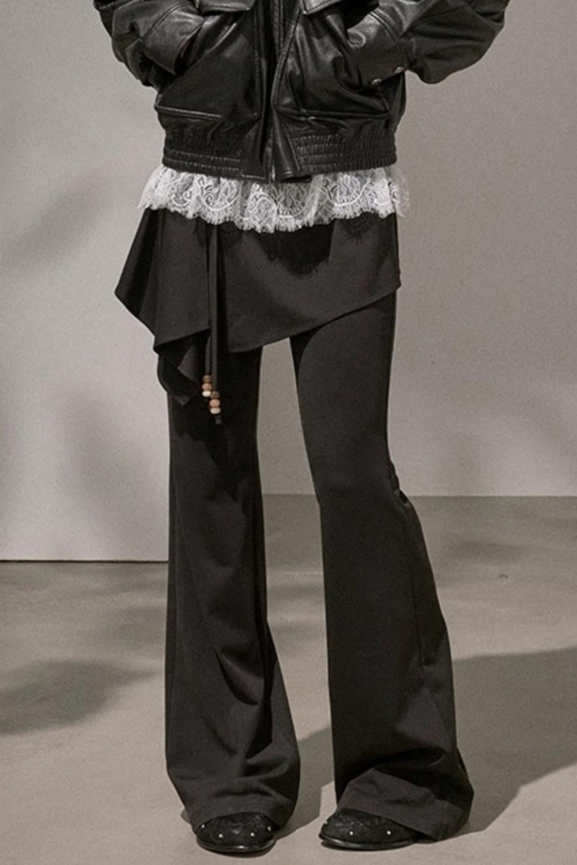 Waist Curtain Micro Flared Pants