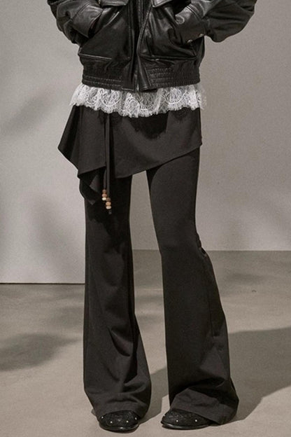 Waist Curtain Micro Flared Pants