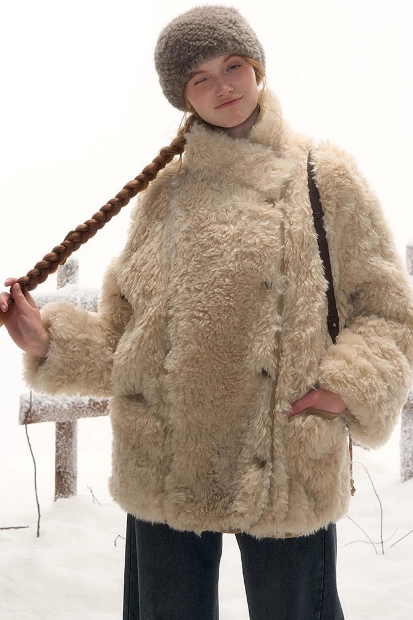 Reversible Leather Fur Coat