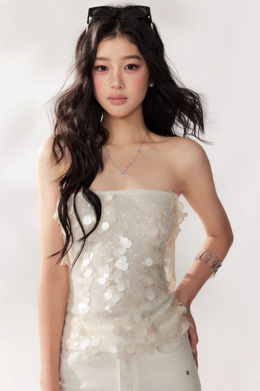 Broken Light Strapless Top