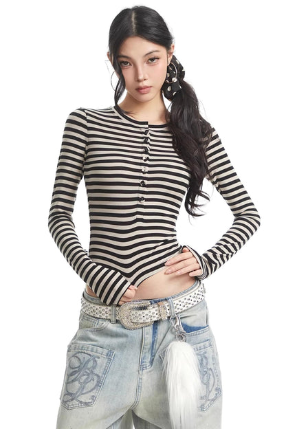 Spicy Girl Striped Slim Sweater