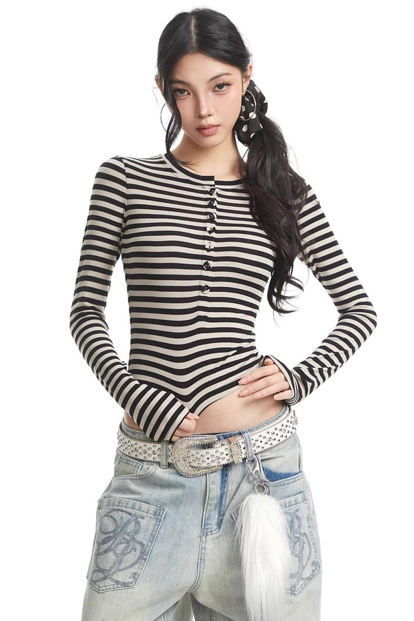 Spicy Girl Striped Slim Sweater
