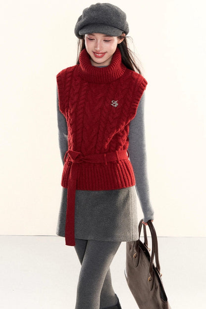 Vintage Cable Knit Vest