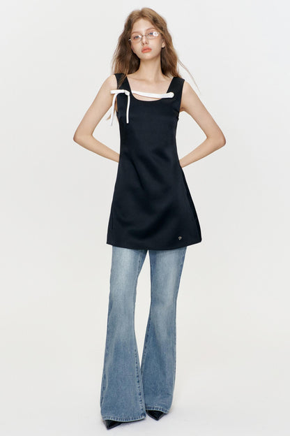 Lunar Elegance Swing Dress