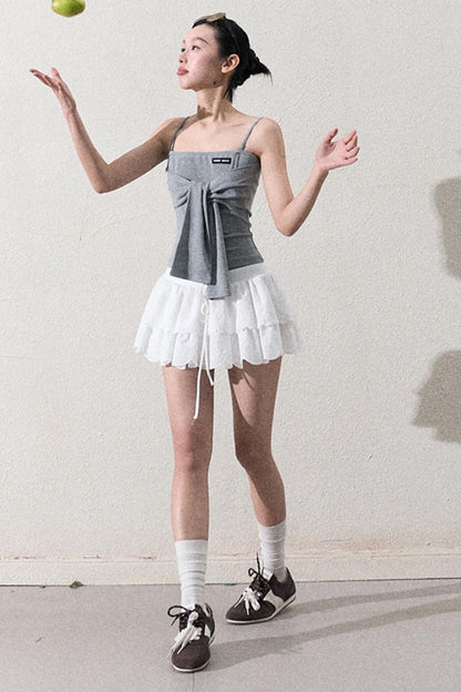 Elegant Layered Lace Skirt