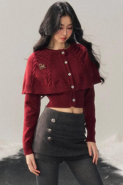 Woolen A-Line Skirt Pants