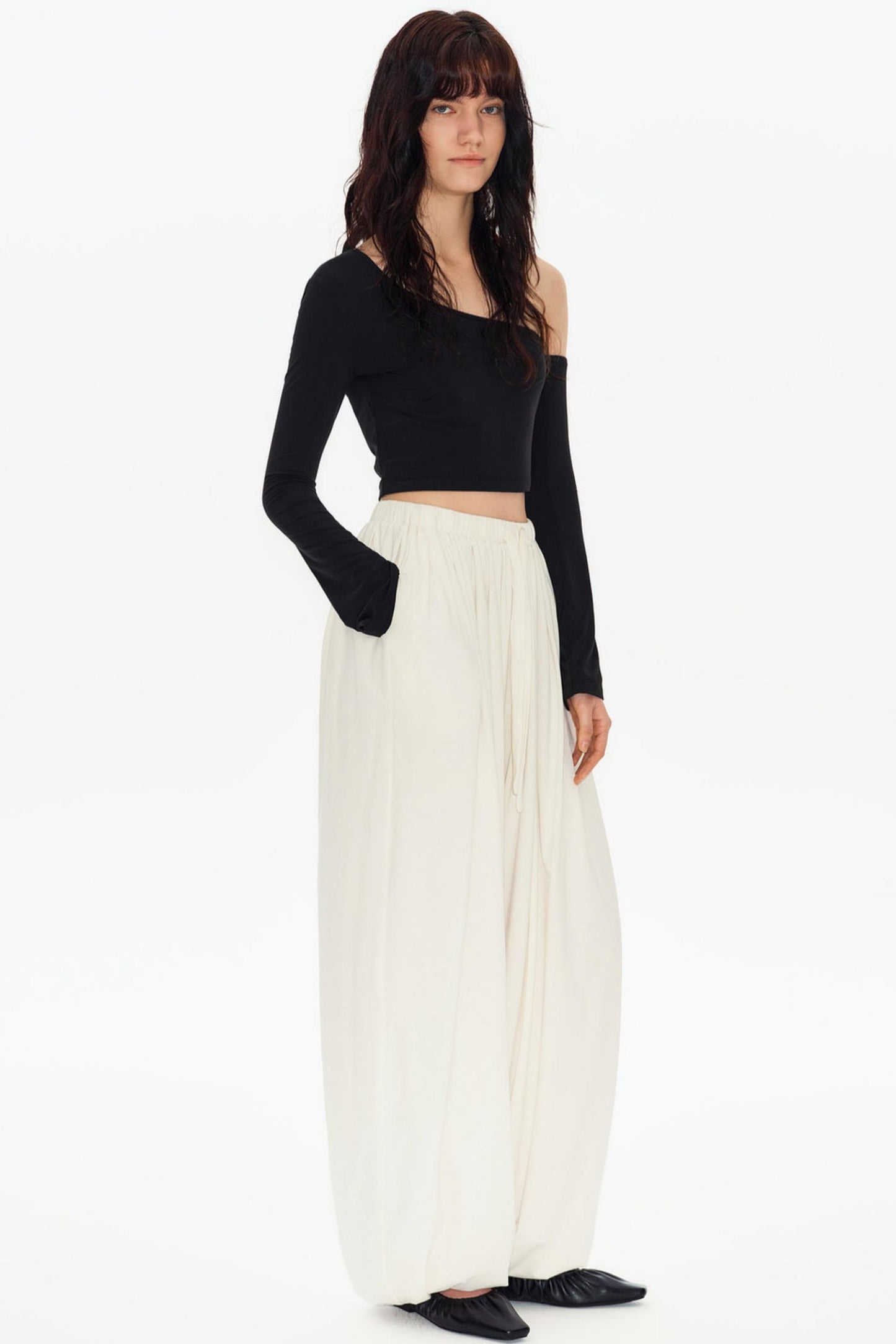 Hautfreundliche Drapierte Laternenhose