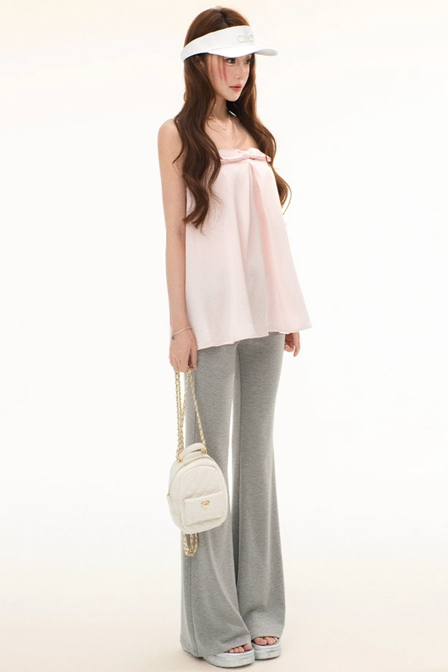 Satin Bowknot Camisole Set-Up