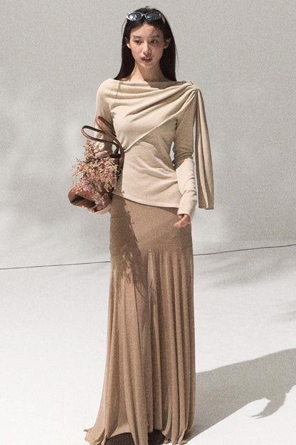 Ancient Shrine Long Sleeve Knit Top