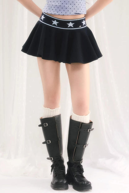 Color-Blocked Pleated Skirt