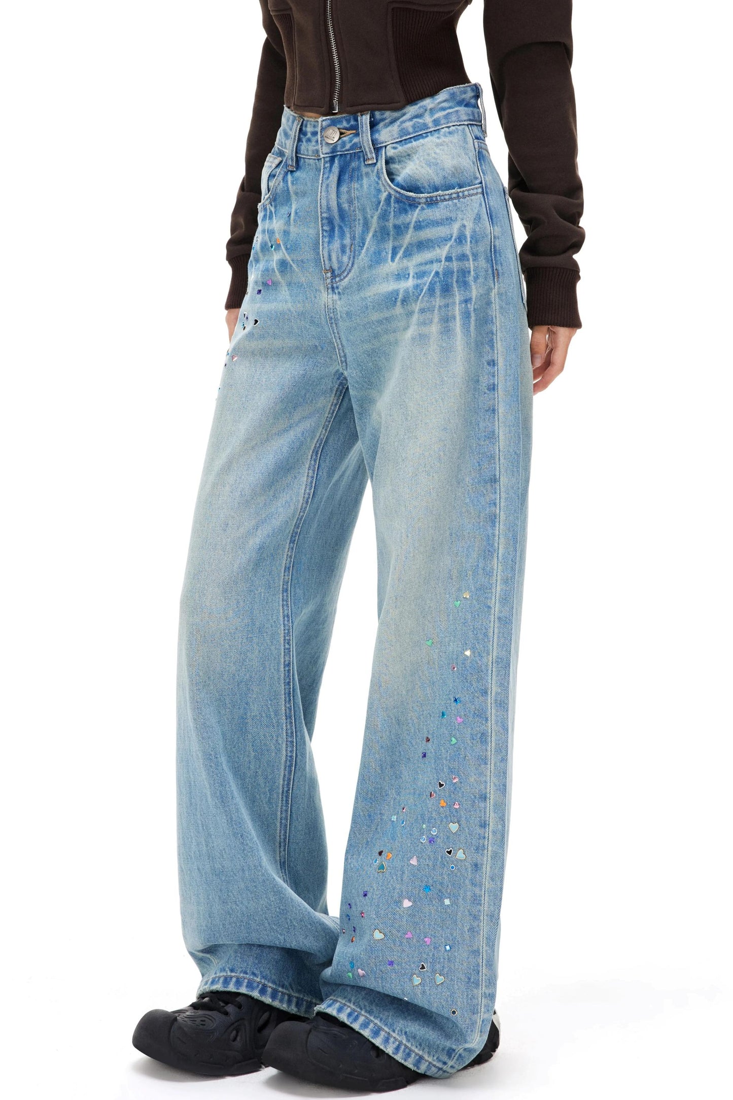 Flash Meteor Rhinestone Jeans