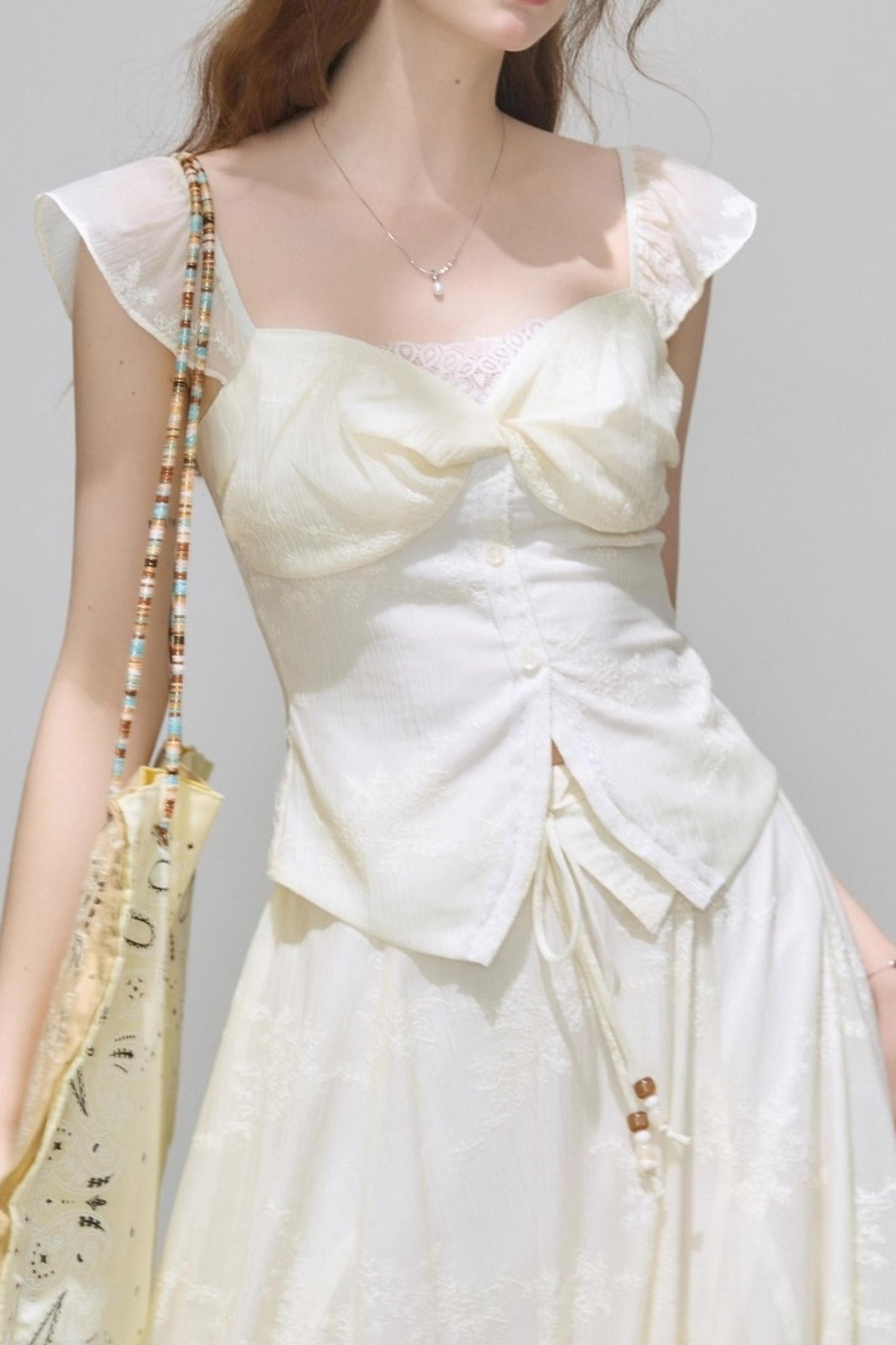 Summer V-Neck Skirt Tops Set-Up