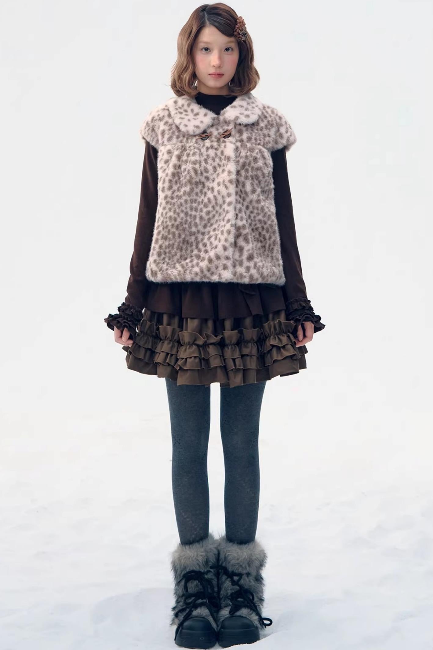 Six-Button Lace Hem Top