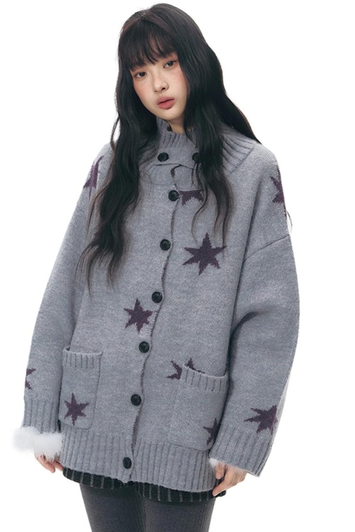 Reversible Star Cardigan Sweater Jacket Set-Up