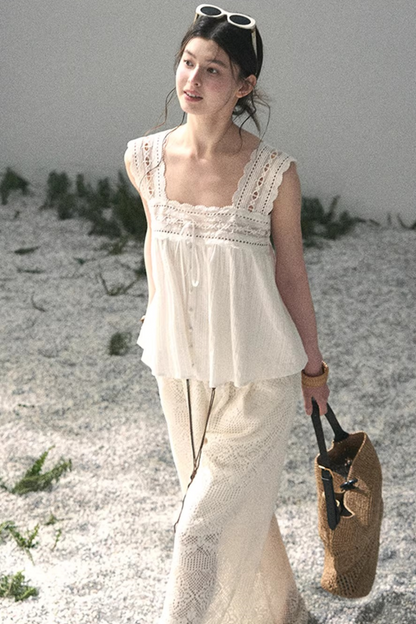 Summer Lace Transparent Blouse